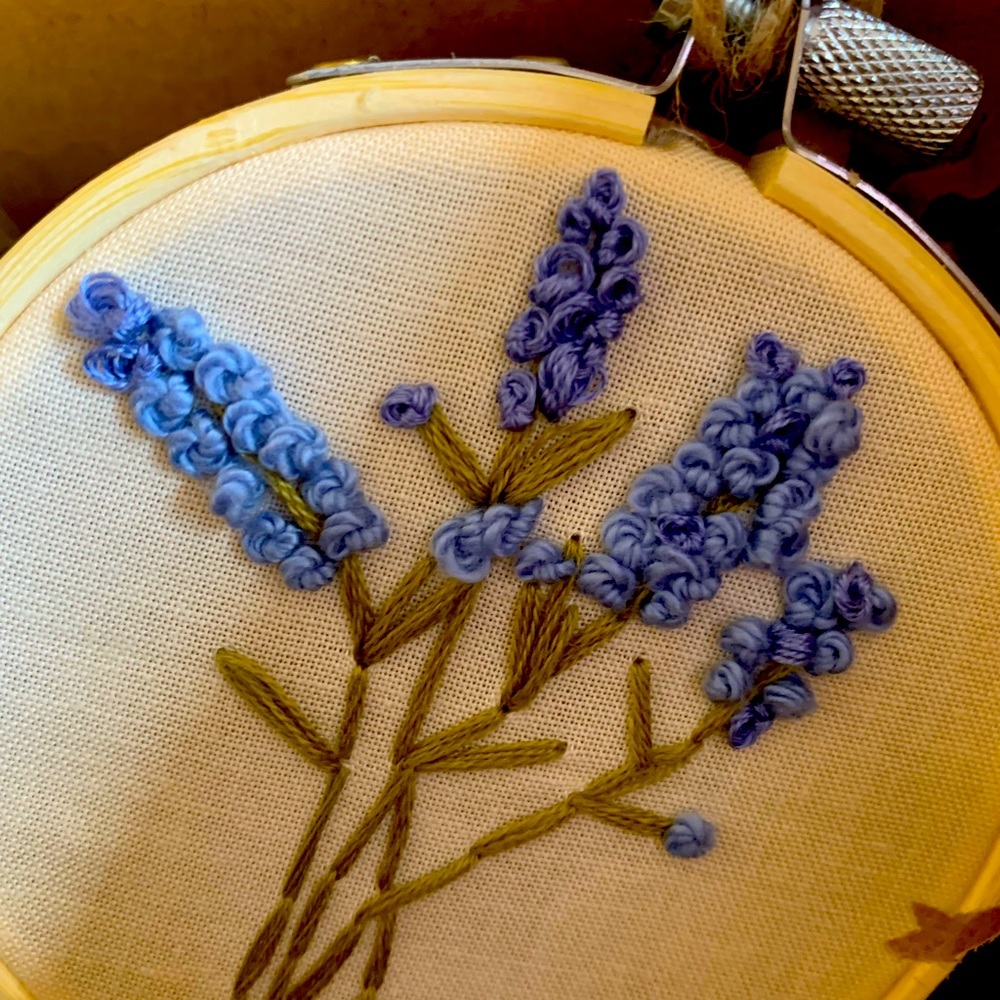 Embroidery car air freshener / essential oil
